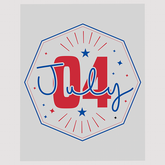 Hexagon July 4th Patriotic DTF Transfer Design